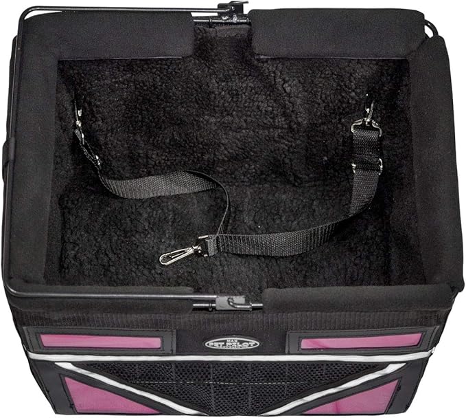 TRAVELIN K9 Pet-Pilot MAX Dog Bicycle Basket Carrier | 8 Color Options for Your Bike (Pink)