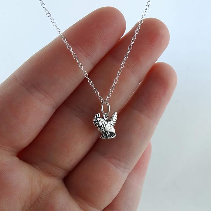 FashionJunkie4Life Sterling Silver Bird Pendant Necklaces for Women