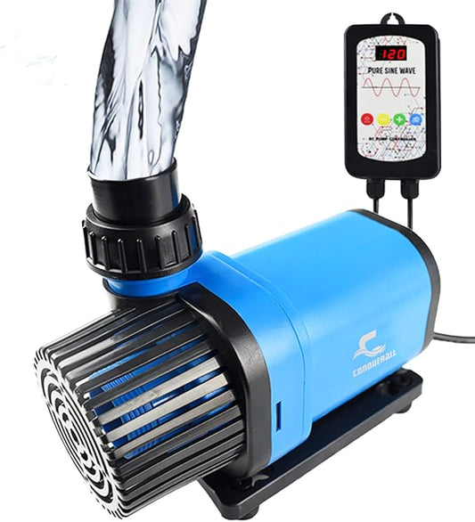 CONQUERALL 1580GPH 30W 16.0ft DC Controllable Pump CHS-6000 Durable Pump Wave Submersible and Inline for Marine Coral Reef Tank Sump Circulation