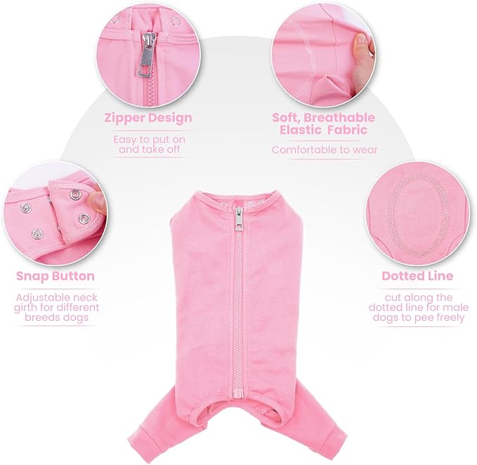 Nanaki Dog Wound Care Shirt,Dog Leg Sleeve to Stop Licking Rear Leg and Abdomen,Pet Surgery Suit Female Spay,Dogs Onesie for Surgery Female Male,Pet Surgical Recovery Suit Female Wound Heal Clothes